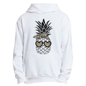 Pineapple Wearing Glasses Leopard Fun Pineapple Urban Pullover Hoodie