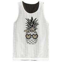 Pineapple Wearing Glasses Leopard Fun Pineapple Mesh Reversible Basketball Jersey Tank