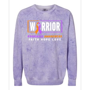 Psoriasis Warrior Gift Psoriasis Awareness Great Gift Colorblast Crewneck Sweatshirt