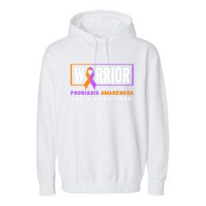 Psoriasis Warrior Gift Psoriasis Awareness Great Gift Garment-Dyed Fleece Hoodie