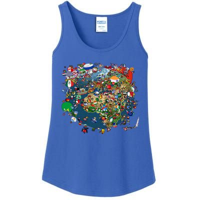 Polandball World Gift Ladies Essential Tank