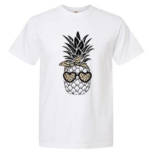 Pineapple Wearing Glasses Leopard Fun Pineapple Garment-Dyed Heavyweight T-Shirt