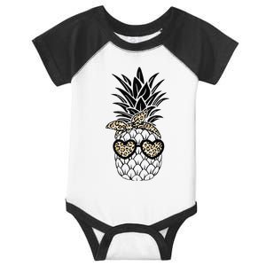 Pineapple Wearing Glasses Leopard Fun Pineapple Infant Baby Jersey Bodysuit