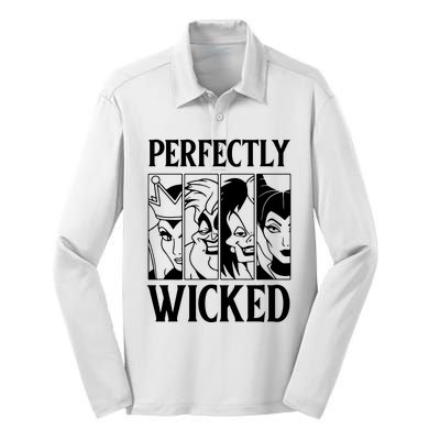 Perfectly Wicked Halloween Womens Halloween Witch Silk Touch Performance Long Sleeve Polo