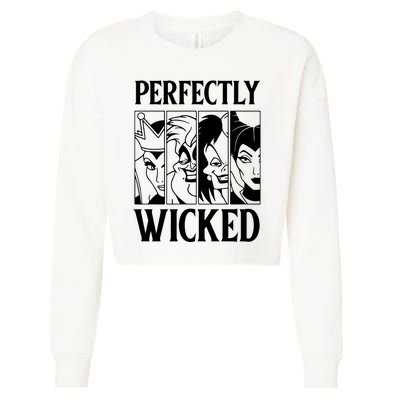 Perfectly Wicked Halloween Womens Halloween Witch Cropped Pullover Crew