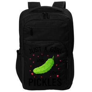 Pickle With Hearts Graphic Just A Who Loves Pickles Cute Gift Impact Tech Backpack