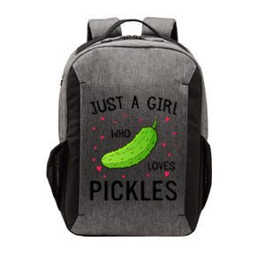 Pickle With Hearts Graphic Just A Who Loves Pickles Cute Gift Vector Backpack