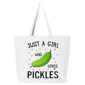 Pickle With Hearts Graphic Just A Who Loves Pickles Cute Gift 25L Jumbo Tote