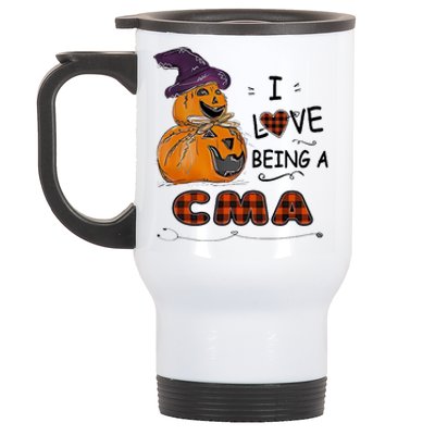 Pumpkin Witch Hats Snow I Love Beings A Cma Halloween Gift Stainless Steel Travel Mug