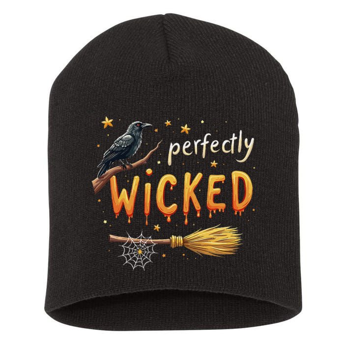 Perfectly Wicked Halloween Women Witchy Women Short Acrylic Beanie