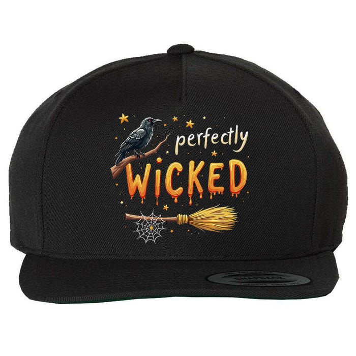 Perfectly Wicked Halloween Women Witchy Women Wool Snapback Cap