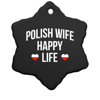 Polish Wife Happy Life Cute Gift Ceramic Star Ornament