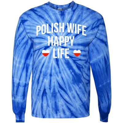 Polish Wife Happy Life Cute Gift Tie-Dye Long Sleeve Shirt