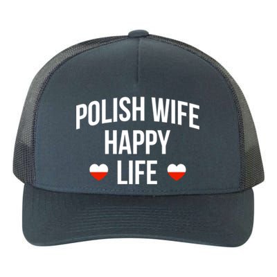 Polish Wife Happy Life Cute Gift Yupoong Adult 5-Panel Trucker Hat