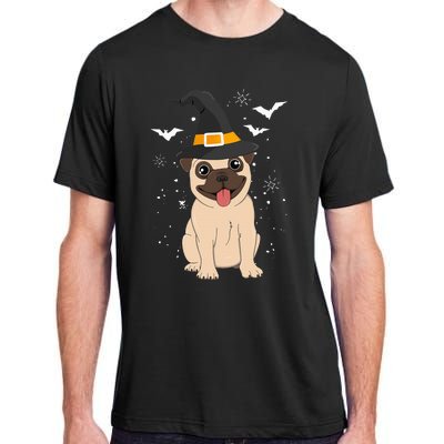 Pug Witch Halloween Dog Puppy Outfit Costume Trick Or Treat Adult ChromaSoft Performance T-Shirt