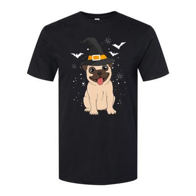 Pug Witch Halloween Dog Puppy Outfit Costume Trick Or Treat Softstyle CVC T-Shirt