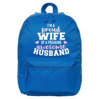 Proud Wife Husband Wedding Anniversary Great Gift 16 in Basic Backpack