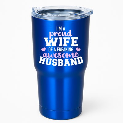 Proud Wife Husband Wedding Anniversary Great Gift Tumbler
