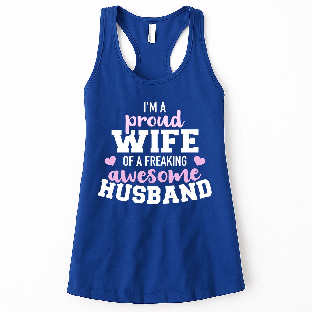 Proud Wife Husband Wedding Anniversary Great Gift Womens Tank Top