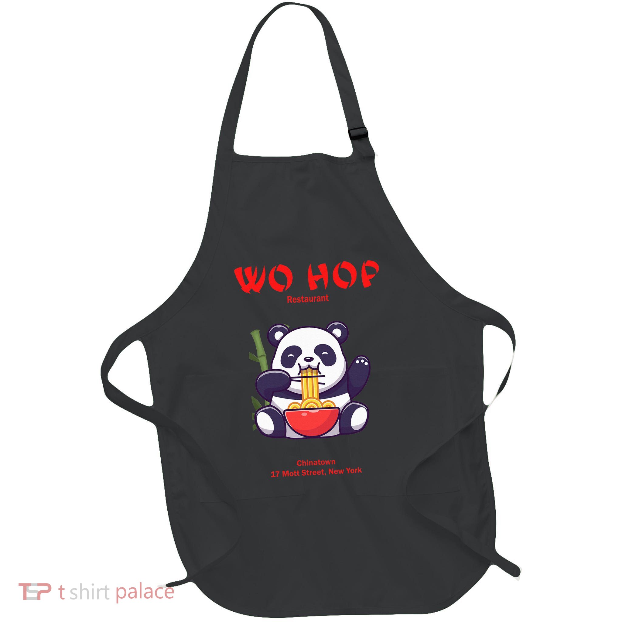 Panda Wo Hop Restaurant Best Bear Full-Length Apron With Pockets
