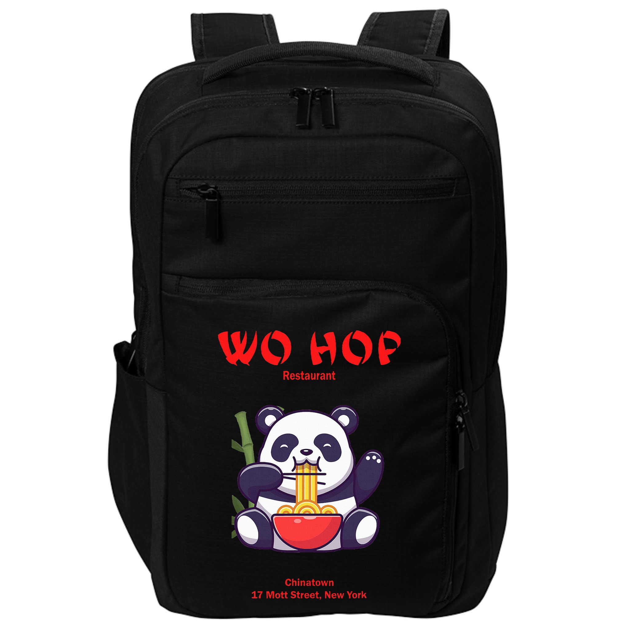 Panda Wo Hop Restaurant Best Bear Impact Tech Backpack