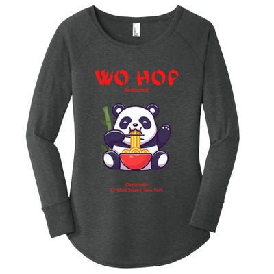 Panda Wo Hop Restaurant Best Bear Women's Perfect Tri Tunic Long Sleeve Shirt