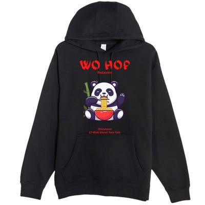 Panda Wo Hop Restaurant Best Bear Premium Pullover Hoodie