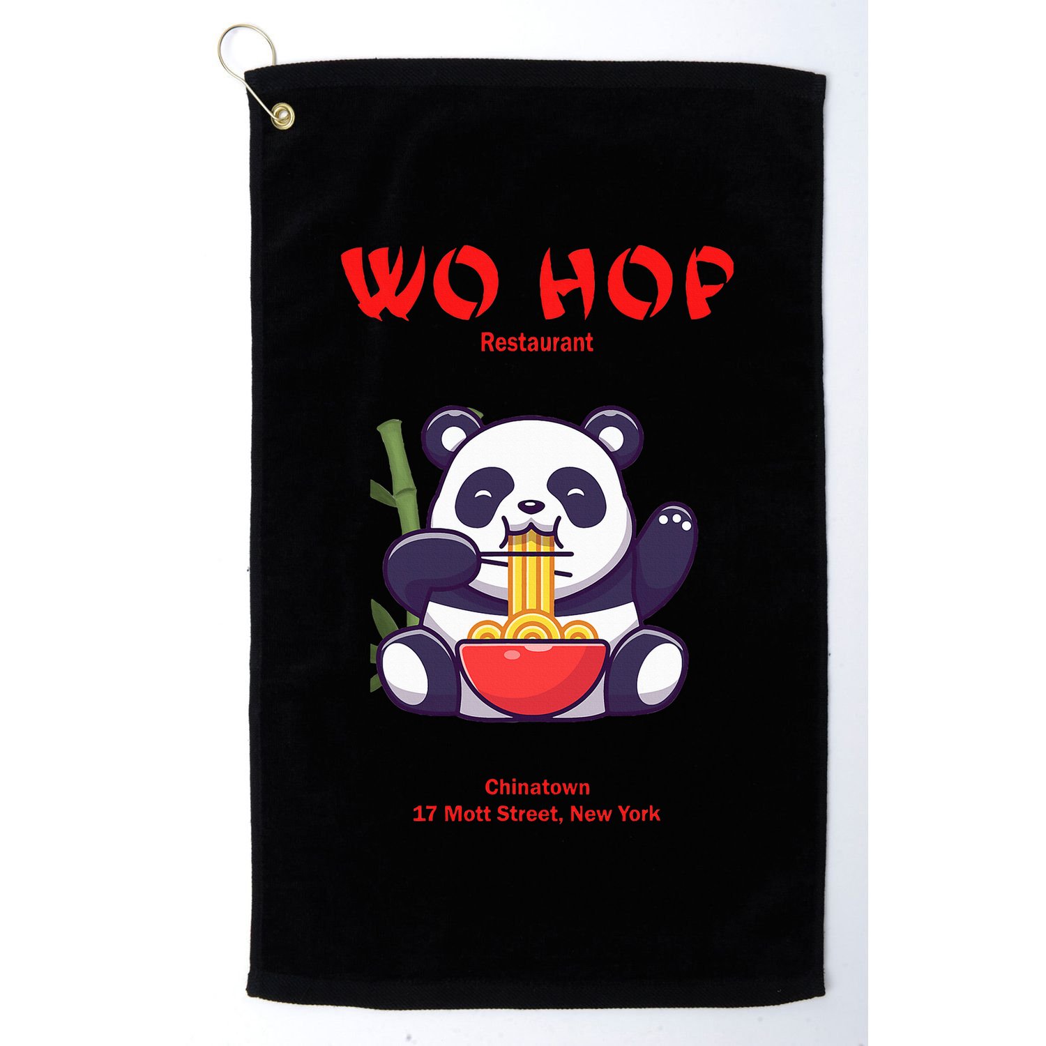 Panda Wo Hop Restaurant Best Bear Golf Towel