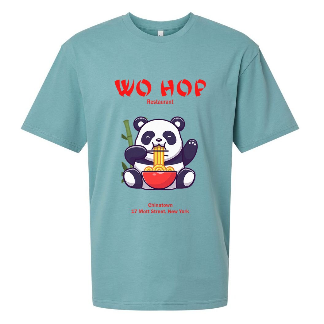 Panda Wo Hop Restaurant Best Bear Sueded Cloud Jersey T-Shirt