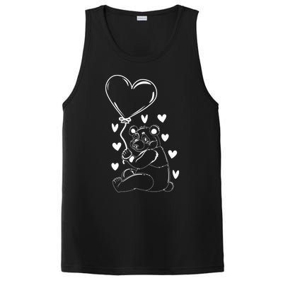 Panda With Hearts Panda Bear Lover Panda Cute Panda Cute Gift PosiCharge Competitor Tank