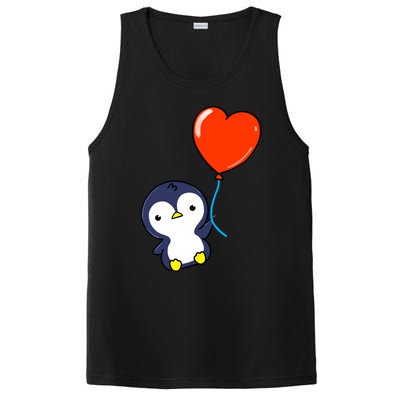 Penguin With Heart Balloon Valentines Day Penguin Great Gift PosiCharge Competitor Tank