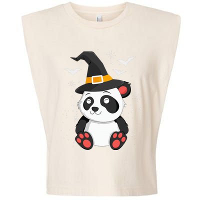 Panda Witch Halloween Bear China Animal Outfit Costume Garment-Dyed Women's Muscle Tee