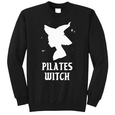 Pilates Witch Instructor Spooky Vibes Gym Halloween Costume Sweatshirt