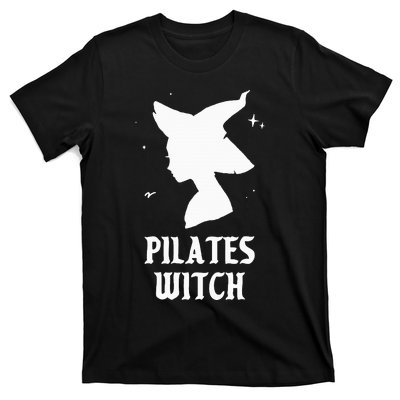 Pilates Witch Instructor Spooky Vibes Gym Halloween Costume T-Shirt