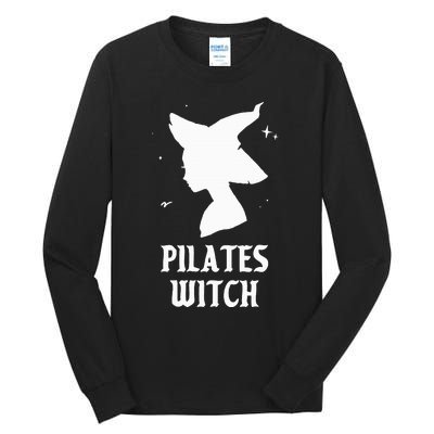 Pilates Witch Instructor Spooky Vibes Gym Halloween Costume Tall Long Sleeve T-Shirt