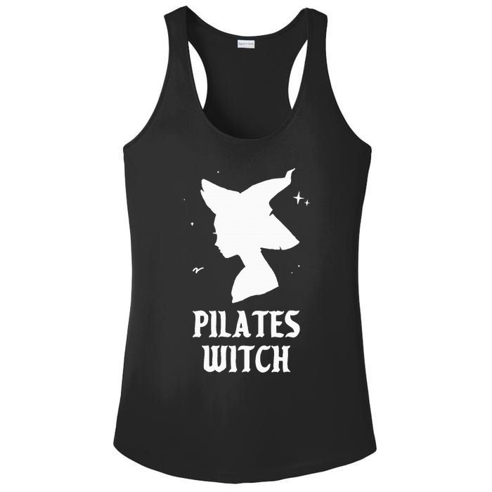 Pilates Witch Instructor Spooky Vibes Gym Halloween Costume Ladies PosiCharge Competitor Racerback Tank