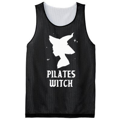 Pilates Witch Instructor Spooky Vibes Gym Halloween Costume Mesh Reversible Basketball Jersey Tank