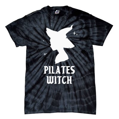 Pilates Witch Instructor Spooky Vibes Gym Halloween Costume Tie-Dye T-Shirt