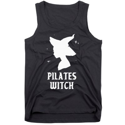 Pilates Witch Instructor Spooky Vibes Gym Halloween Costume Tank Top