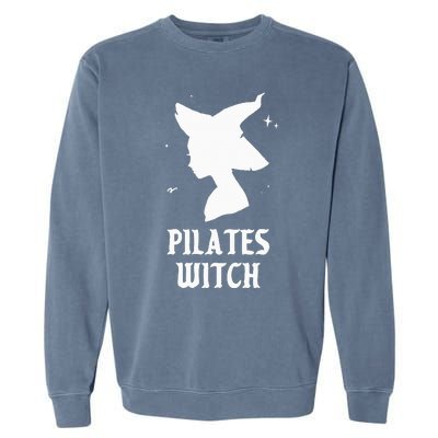 Pilates Witch Instructor Spooky Vibes Gym Halloween Costume Garment-Dyed Sweatshirt