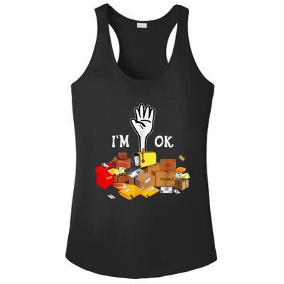 Postal Worker IM Ok Funny Ladies PosiCharge Competitor Racerback Tank