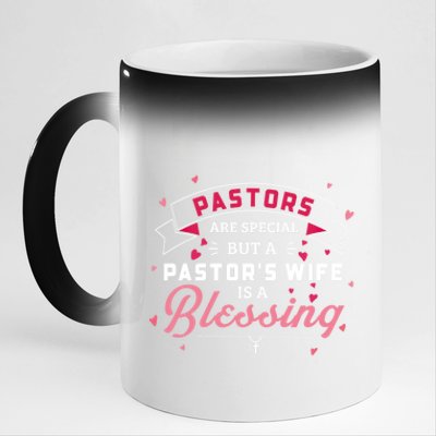 Pastor's Wife Is Blessing Christian Family Gift 11oz Black Color Changing Mug