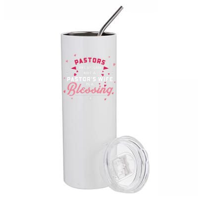 Pastor's Wife Is Blessing Christian Family Gift Stainless Steel Tumbler