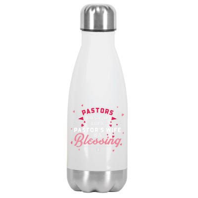 Pastor's Wife Is Blessing Christian Family Gift Stainless Steel Insulated Water Bottle