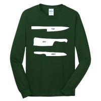 Play With Knives Funny Cooking And Chef Gift Tall Long Sleeve T-Shirt