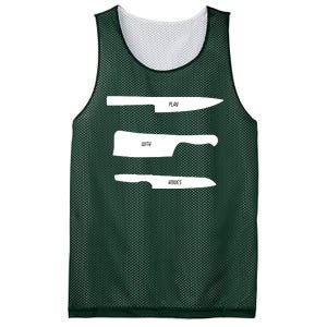 Play With Knives Funny Cooking And Chef Gift Mesh Reversible Basketball Jersey Tank