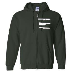 Play With Knives Funny Cooking And Chef Gift Full Zip Hoodie