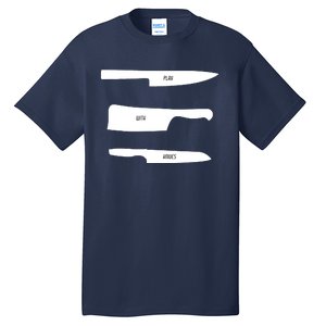 Play With Knives Funny Cooking And Chef Gift Tall T-Shirt