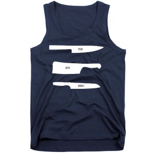 Play With Knives Funny Cooking And Chef Gift Tank Top