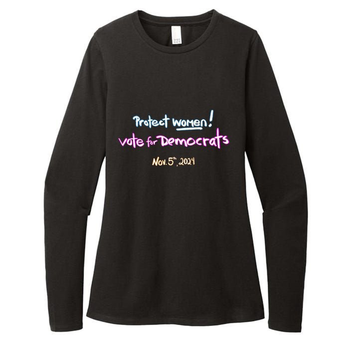 Protect Women! Kamala 2024. Election 2024 Womens CVC Long Sleeve Shirt